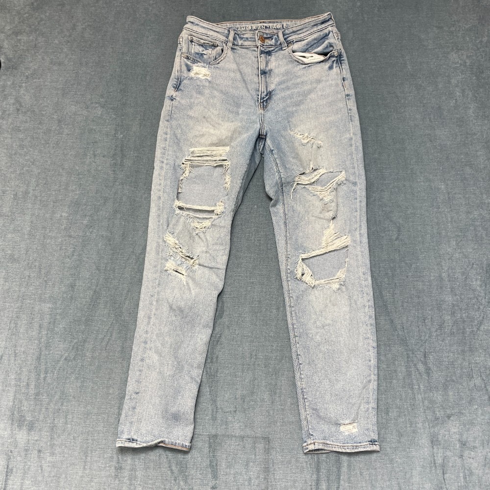 American Eagle Outfitters Jeans Womens 6 32x29 Blue Cotton Stretch Distressed